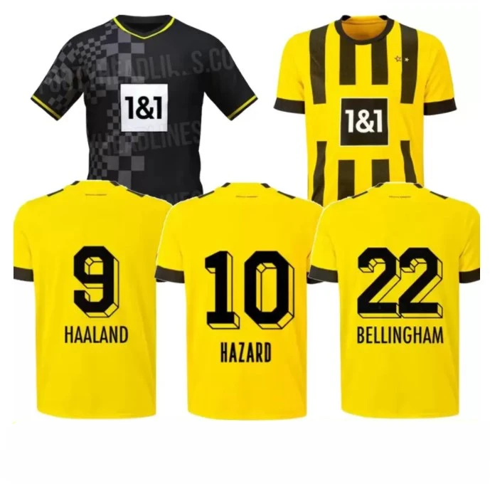 wholesale 22-23 Dortmund soccer jersey home away men HAALAND football shirt customize REUS DORTMUND NEONGELB BELLINGHAM BRANDT