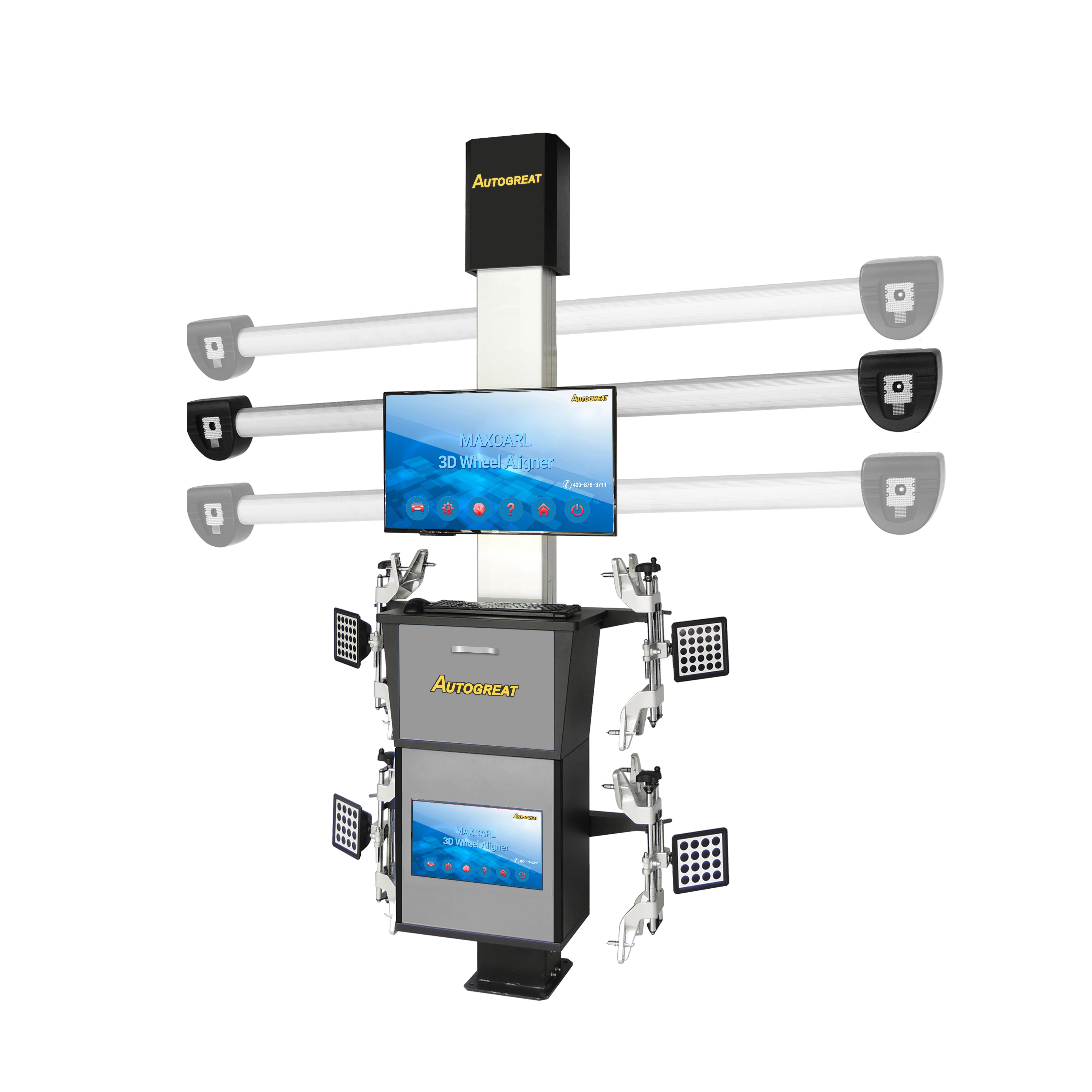 2 post lift automatic tracking wheel alignment laser wheel balancer tire changer combo