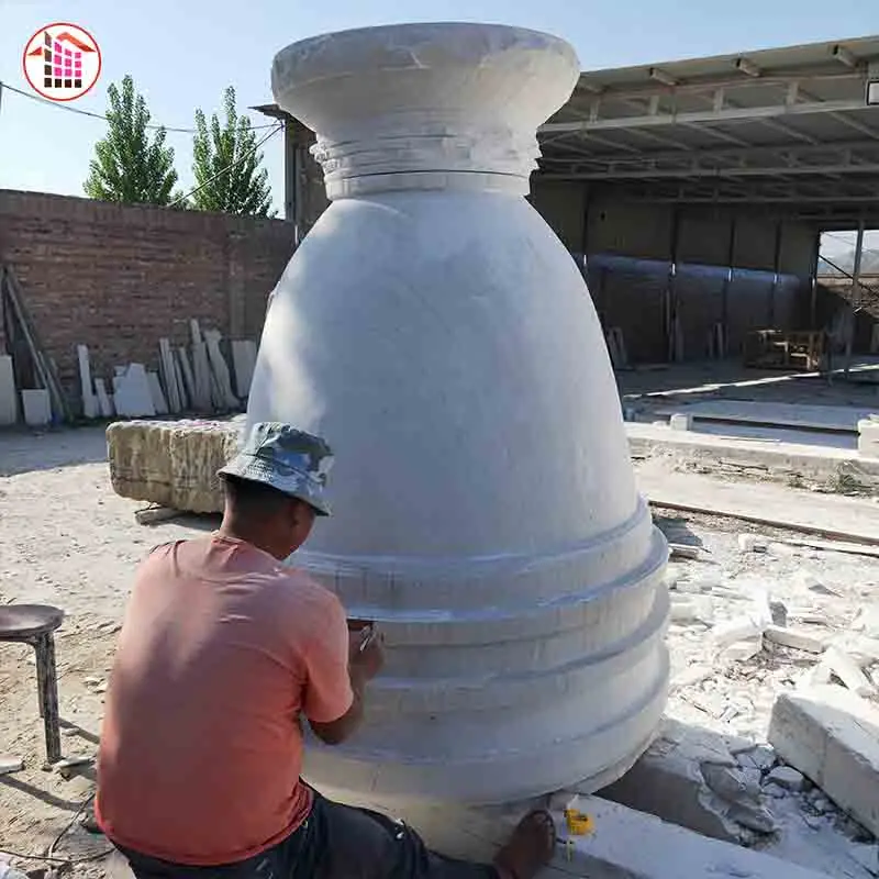 Premium Customized Garden Column Flower Pots Designs Granite or Marble Stone Garden Decoration Used with Flower/green Plant