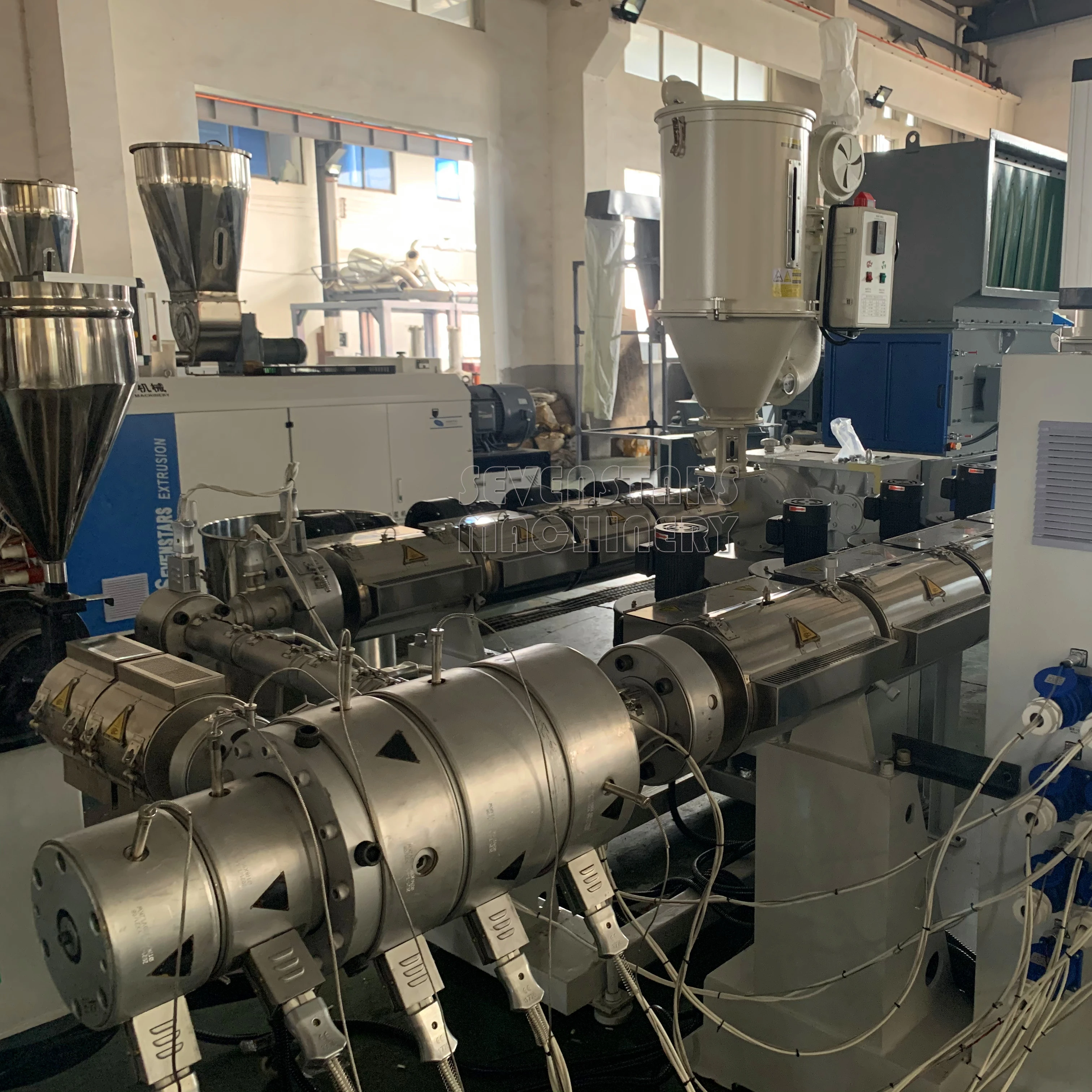 Automatic Plastic PE HDPE PPR Plastic Pipe Production Line Making Machine Machine with Pump Motor  Engine Core Components
