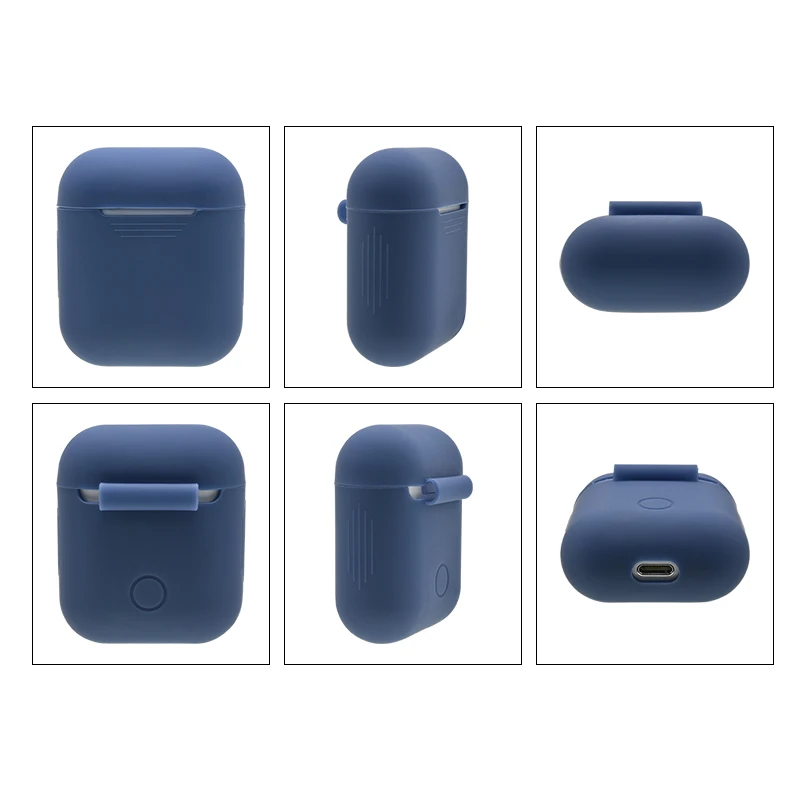
For AirPods Case Silicone Thicke Matte Shockproof Antifall Protective Silicone Case Cover For Airpods 1 2 