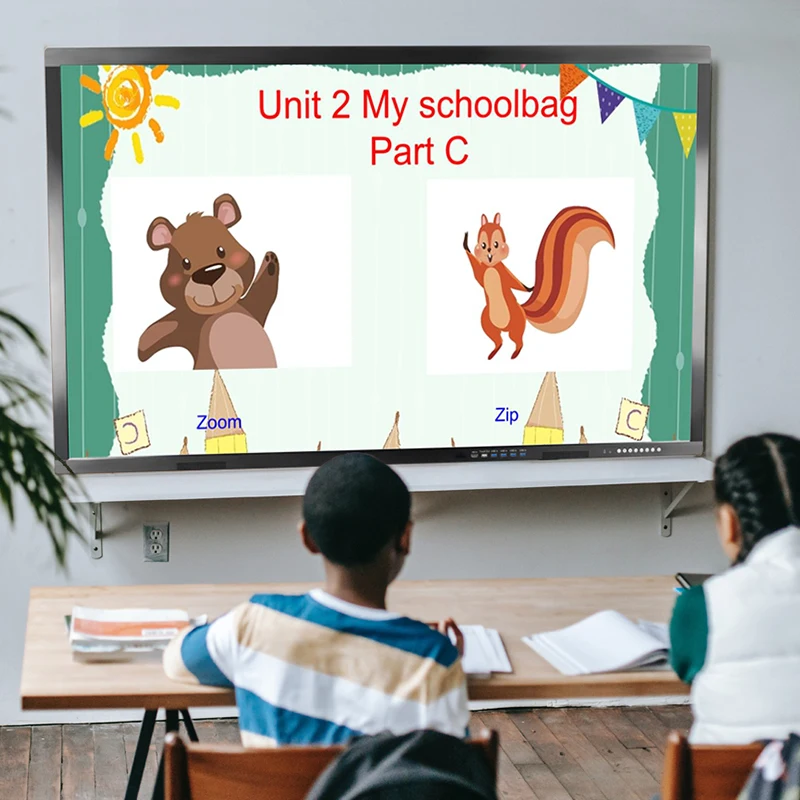 75 interactive flat panel infrared finger touch smart whiteboard for classroom