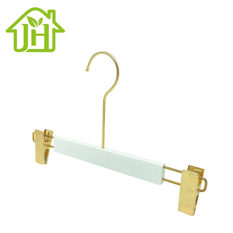 white wooden hanger logo baby gold high quality custom wooden clothes hanger
