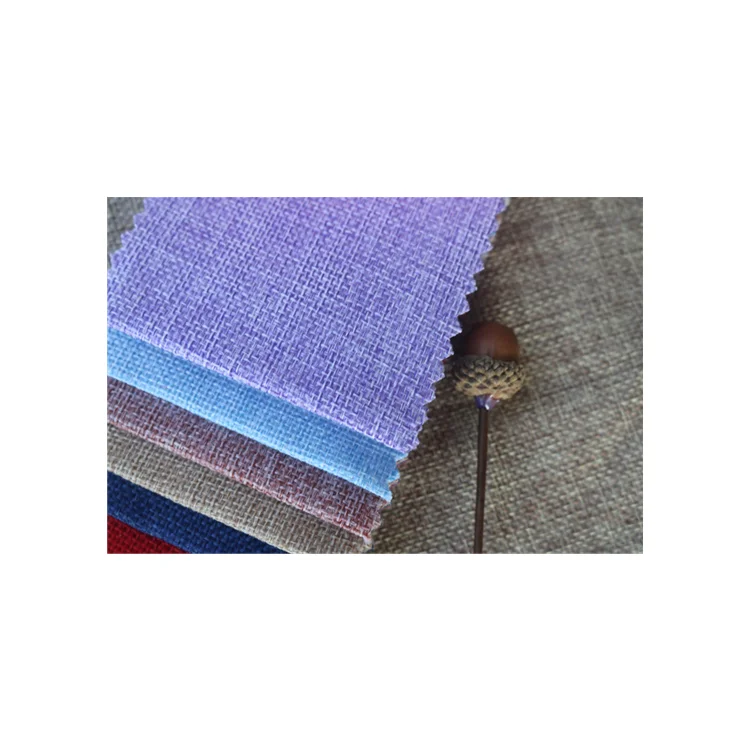 LX1200D Chinese Best Wholesale Fabric Supply Cheap Sofa Faux Linen Fabric Polyester Plain Fabric