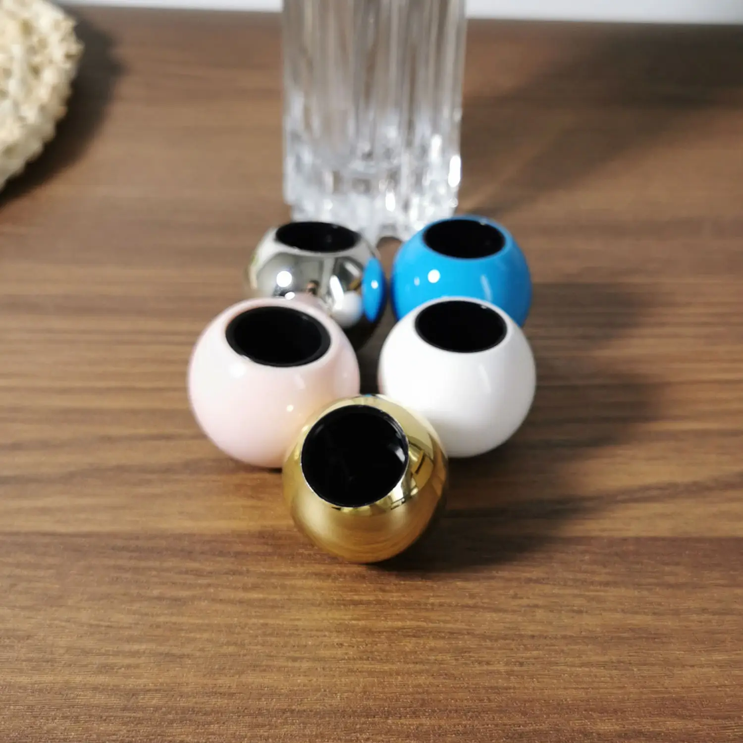 Luxury Zamac Perfume Caps Manufacturers Spherical Gold Perfume Ball Cap For 15mm Glass Bottle