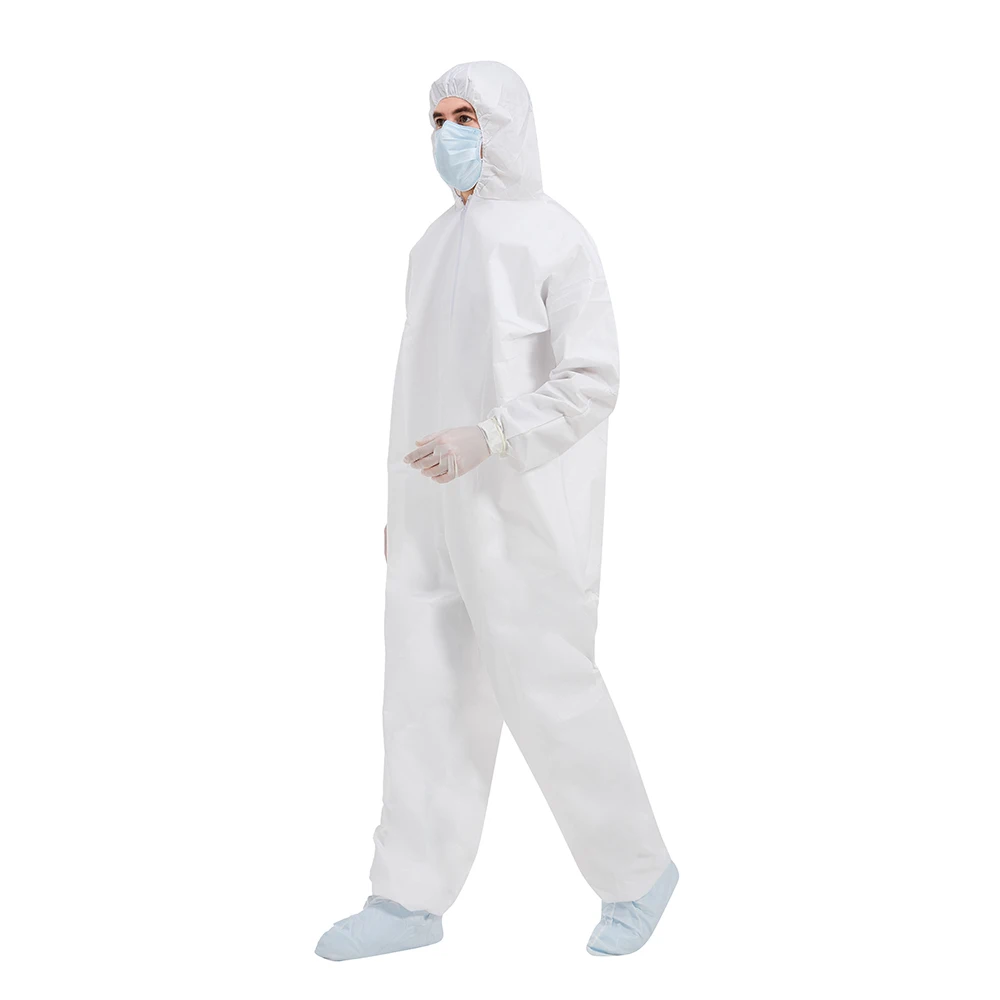 protective medical coverall ppe Disposable SMS Coverall,Work Clothes with Hood,Shoe Cover ISO,TUV,ISO