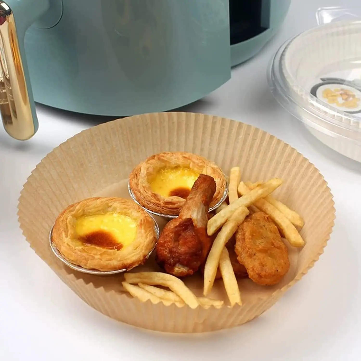 Air Fryer Disposable Paper Liner Non-stick aking Paper for Air Fryer Oil-proof / Water-proof Round