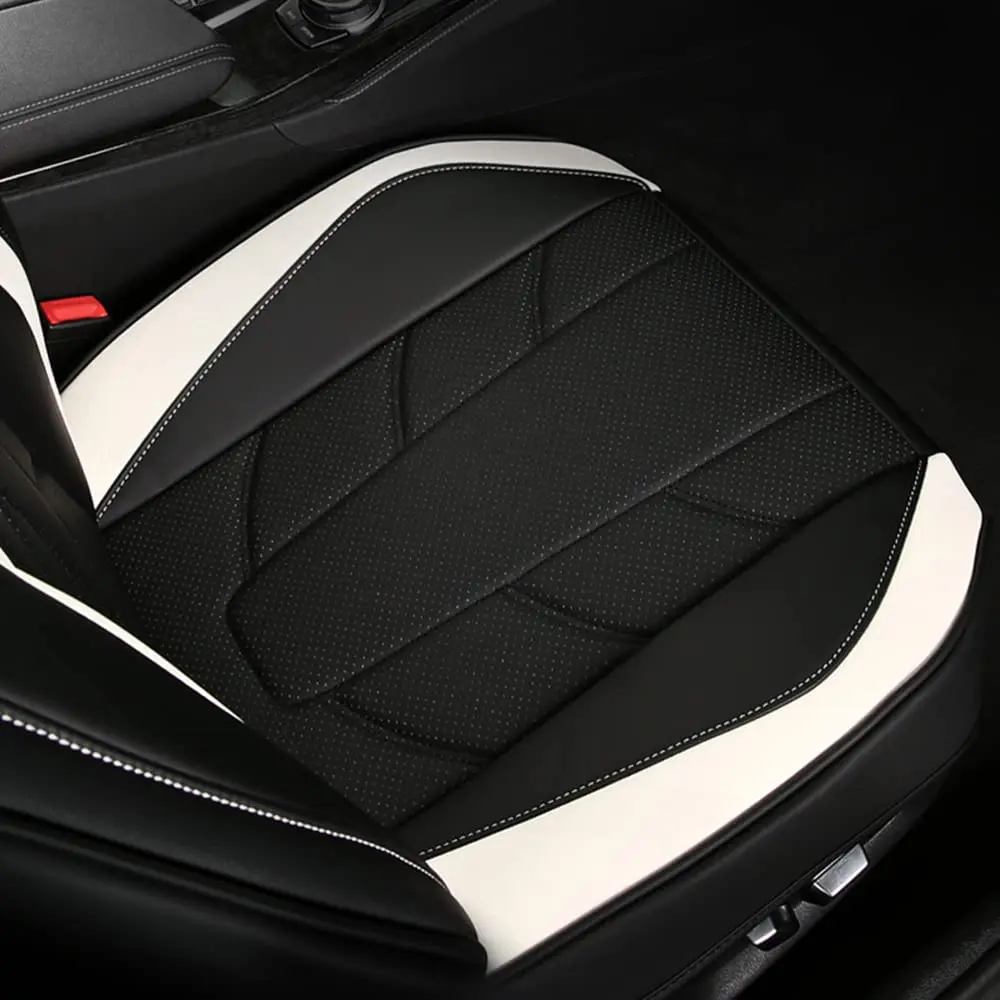 Sports Leather Car Seat Covers Full Set Protector Separate Cap Universal Fit for Volkswagen Tiguan