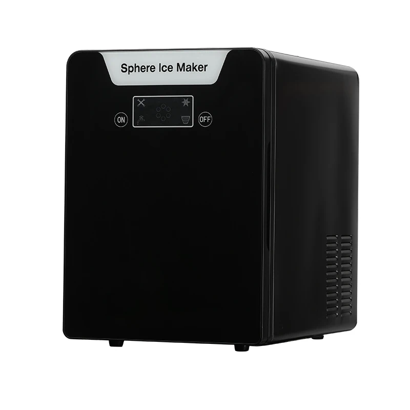 Automatic Commercial Round Ice Maker Machine Countertop Stainless Steel Energy Saving Sphere Ice Maker For Whiskey