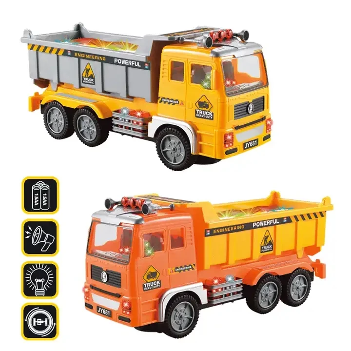 Wholesale Bump&Go plastic Mini Electric transport vehicle truck toy cars with 4D light & music for kids