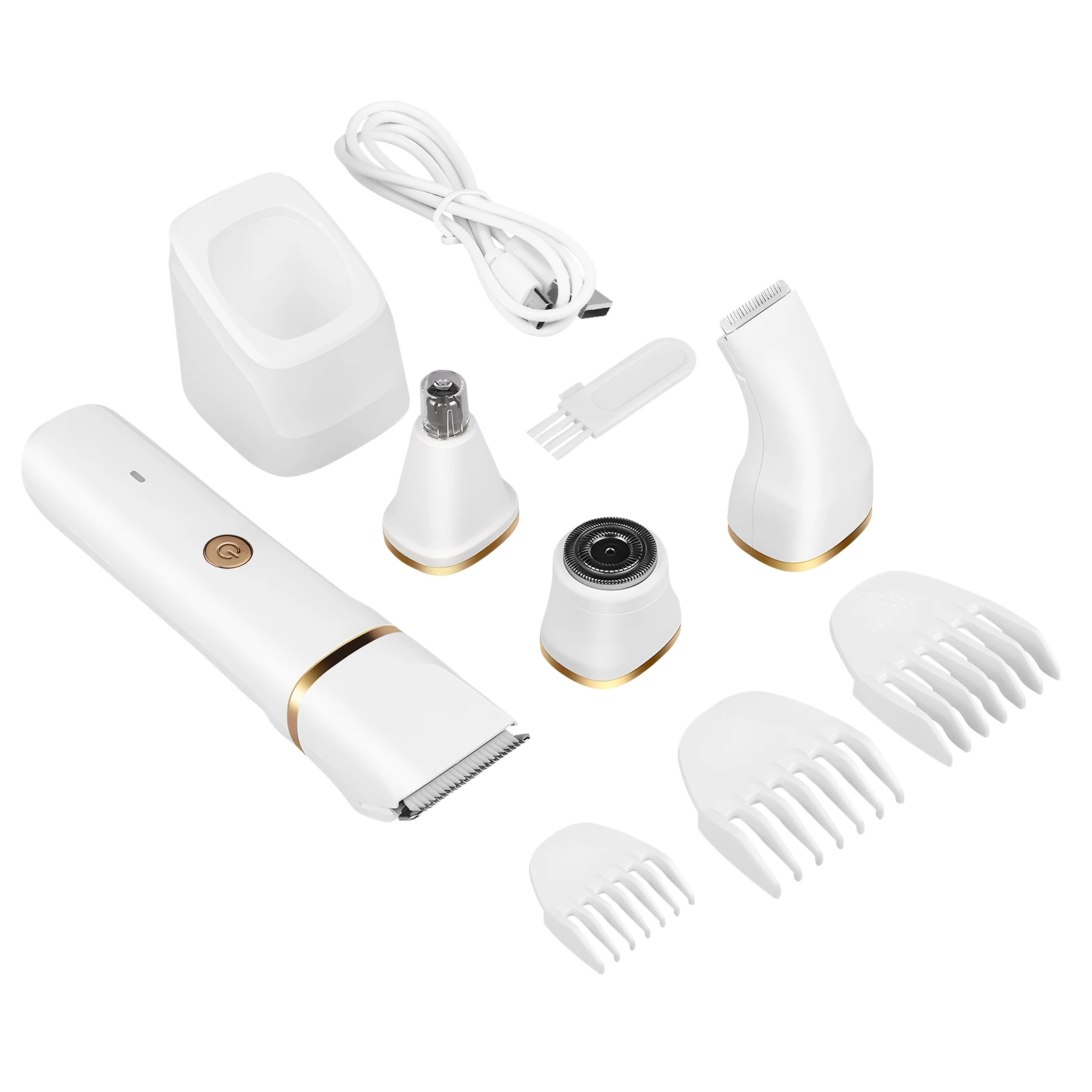 Rechargeable Waterproof Electric Bikini Trimmer Pubic Hair Razors Nose for Women 4 in 1 Electric Shaver Facial Hair Remover