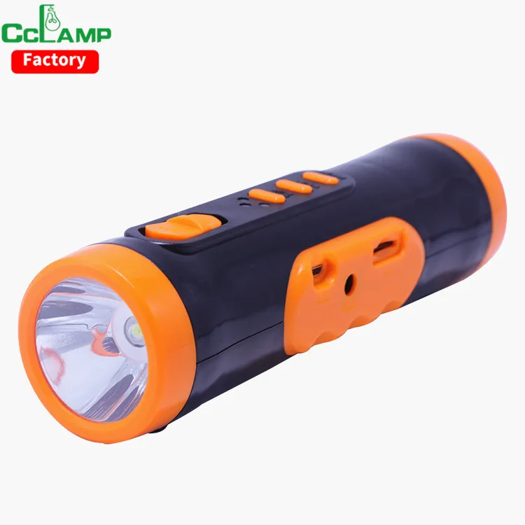 CCLAMP Bluetooth-динамик с фонариком на солнечной батарее встроенный FM-радио MP3-плеер TF Card Play