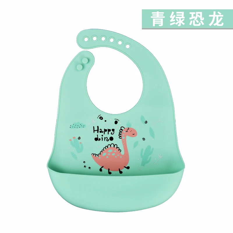 Silicone Baby Bib Wholesale Customized Waterproof Bib Bpa Free Adjustable Easy Clean Baby Silicone Bib For Babies Toddlers