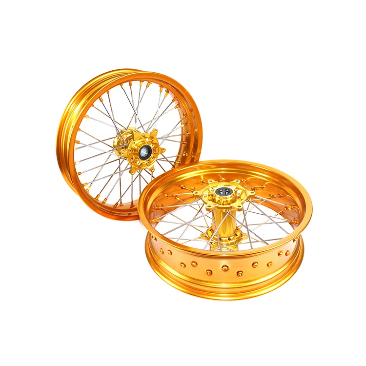 Motorcycle accessories 17 Inch spoked super motard wheels for yz450f