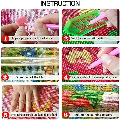 5D full diamond paint rose diamond embroidery set DIY diamond rhinestone canvas cross stitch wall decoration paint child adults