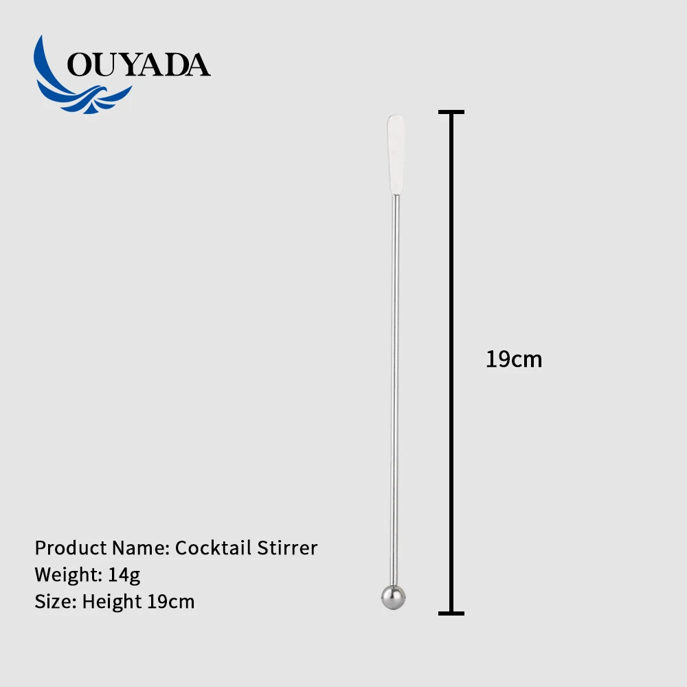 Factory Direct customable 25cm cartoon metal stainless steel hotel straw coffee cocktail  stirrer