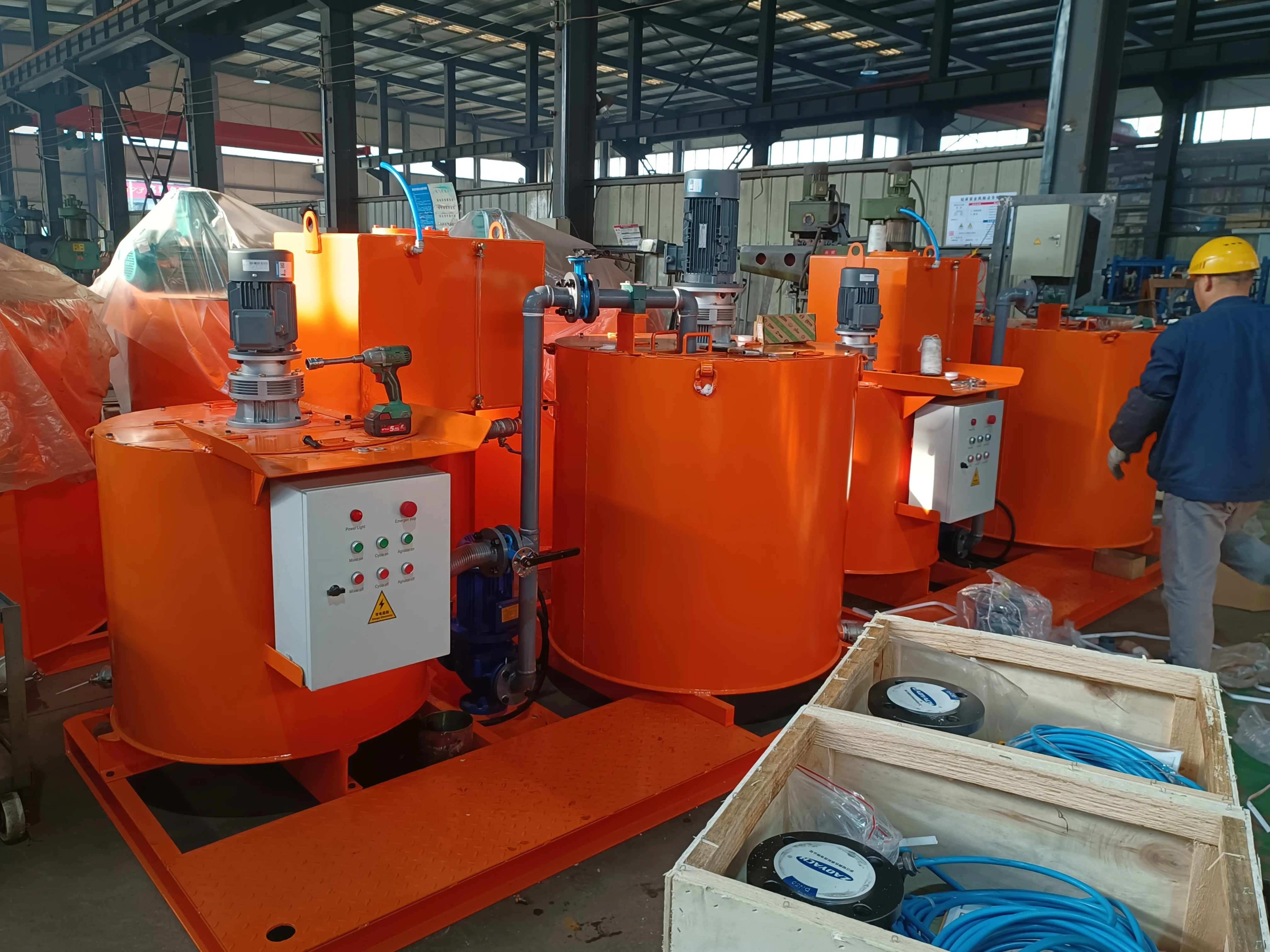 500L tank high shear cement slurry electric colloidal grout mixer machine