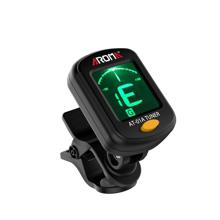 
 Гитарный тюнер, складной вращающийся тюнер с клипсой, высокочувствительный для бас-укулеле, хроматический аксессуар для гитары, гитарный тюнер  