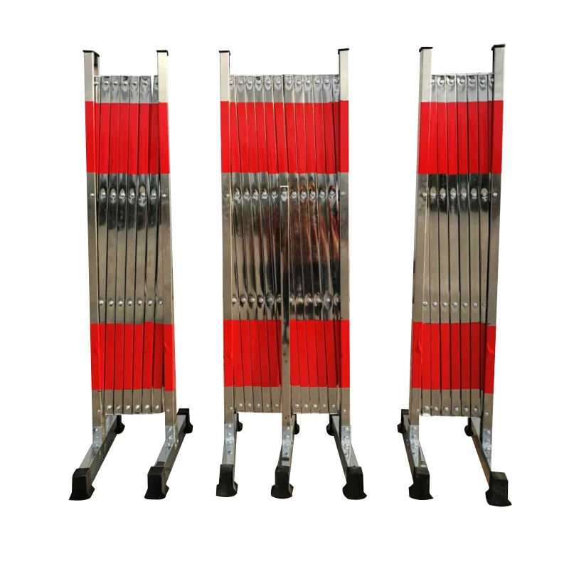 Security Folding Gate Double Diamond Details Road Manual retractable gates Pedestrian control security barrier