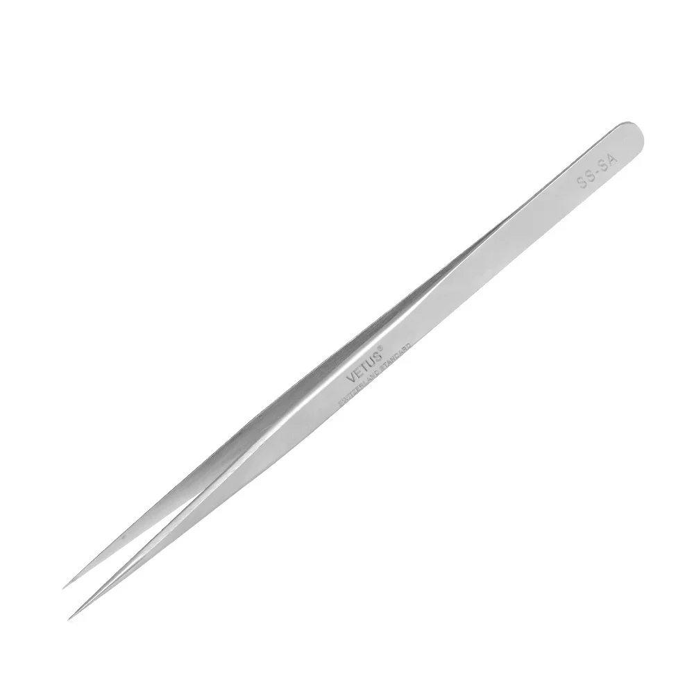 Custom VETUS Straight Tip Pincette Tweezer Stainless Steel Pinzette Eyelash Tweezers Eyebrow Beauty Tweezer Women Makeup