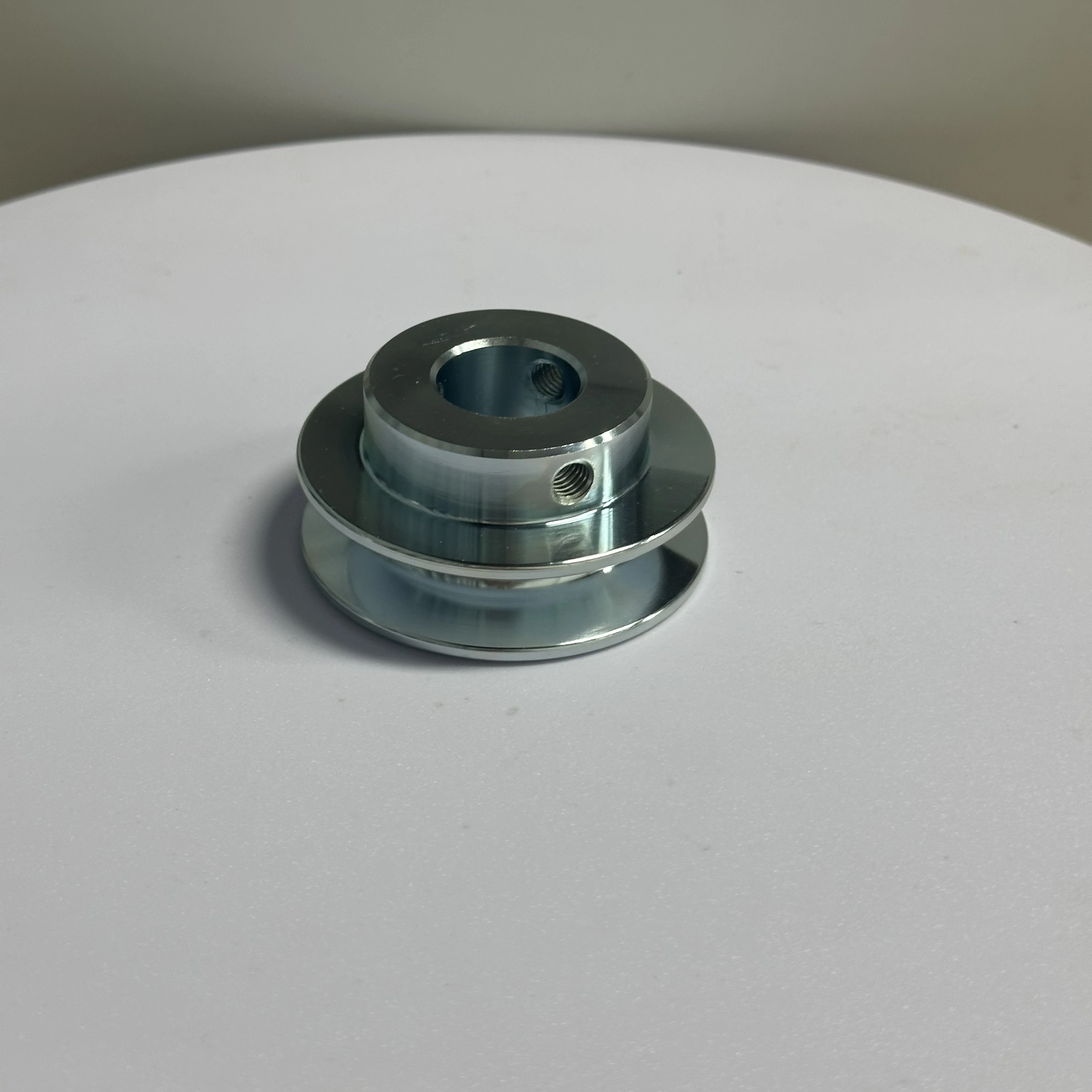 OEM/ODM Heavy Load High Quality Wear-resistant C45 Steel Zinc Plated Timing Belt Pulley without Teeth