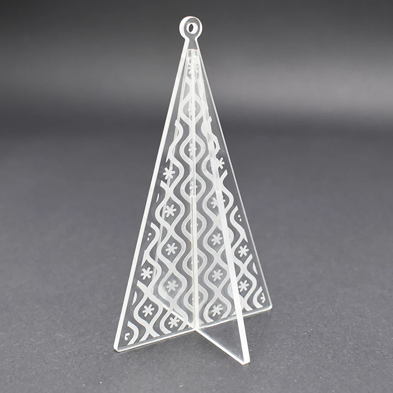 Производитель рождественских украшений, акриловая лазерная Праздничная елка, Oem, рождественские подвесные украшения