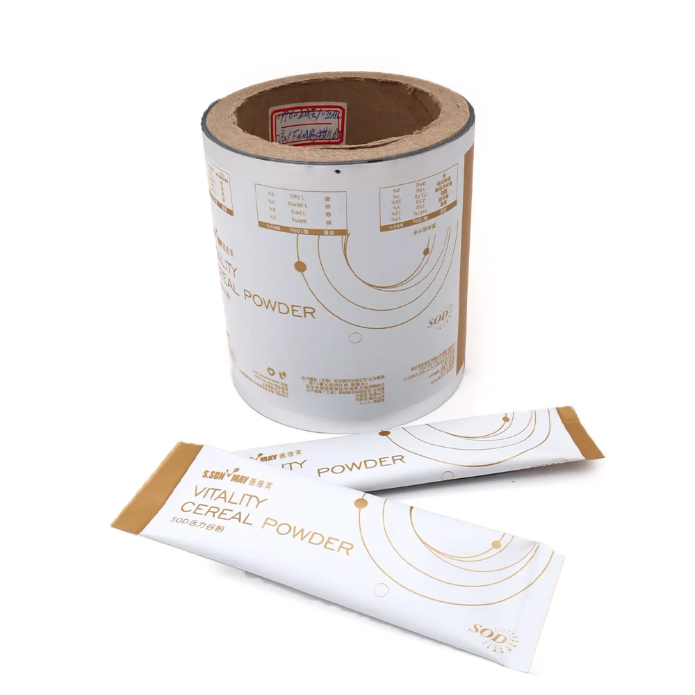 Food Grade Plastic Film Roll Soft Metallized Aluminum Foil for Biscuit Candy Chocolate Packaging Glossy Surface Logo Printing