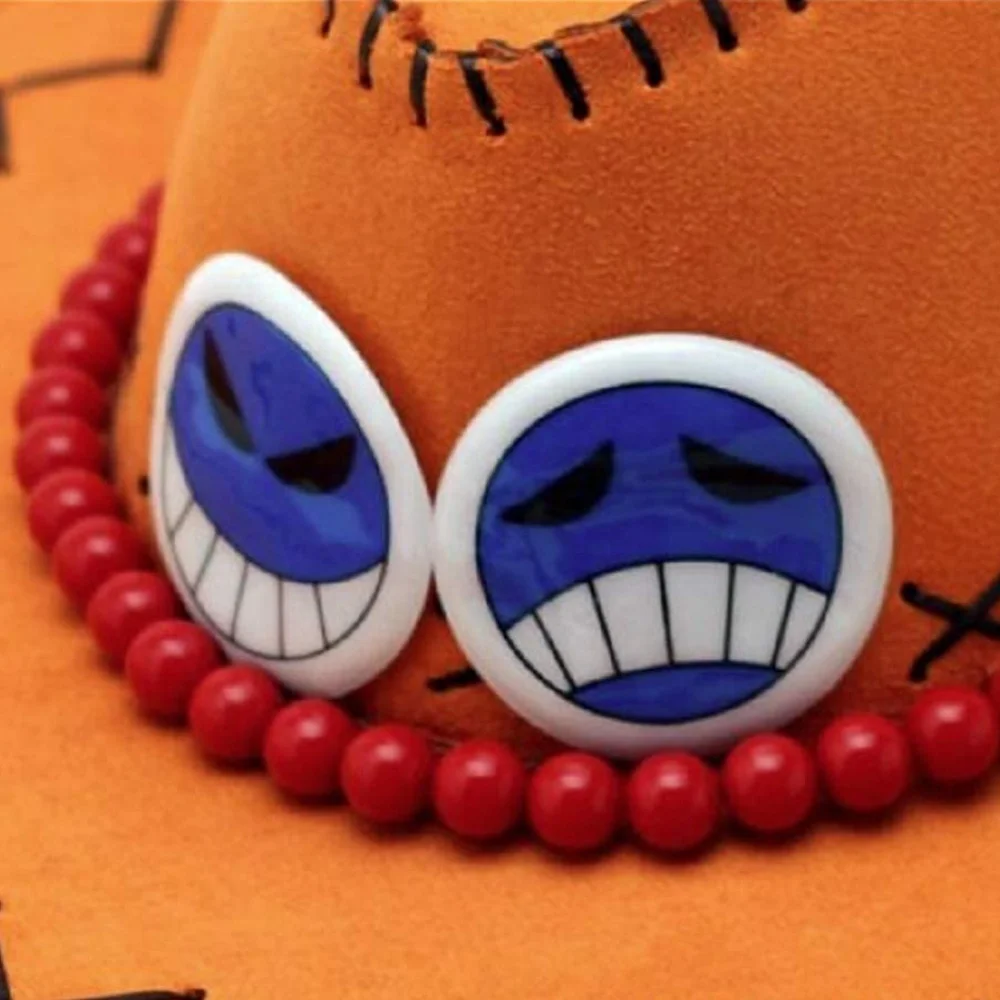 Anime One Piece Hat Fire Fist Sun Hats Toy character Ace  Cosplay Ca-p Cartoon luffy fedora felt Cowboy Hats