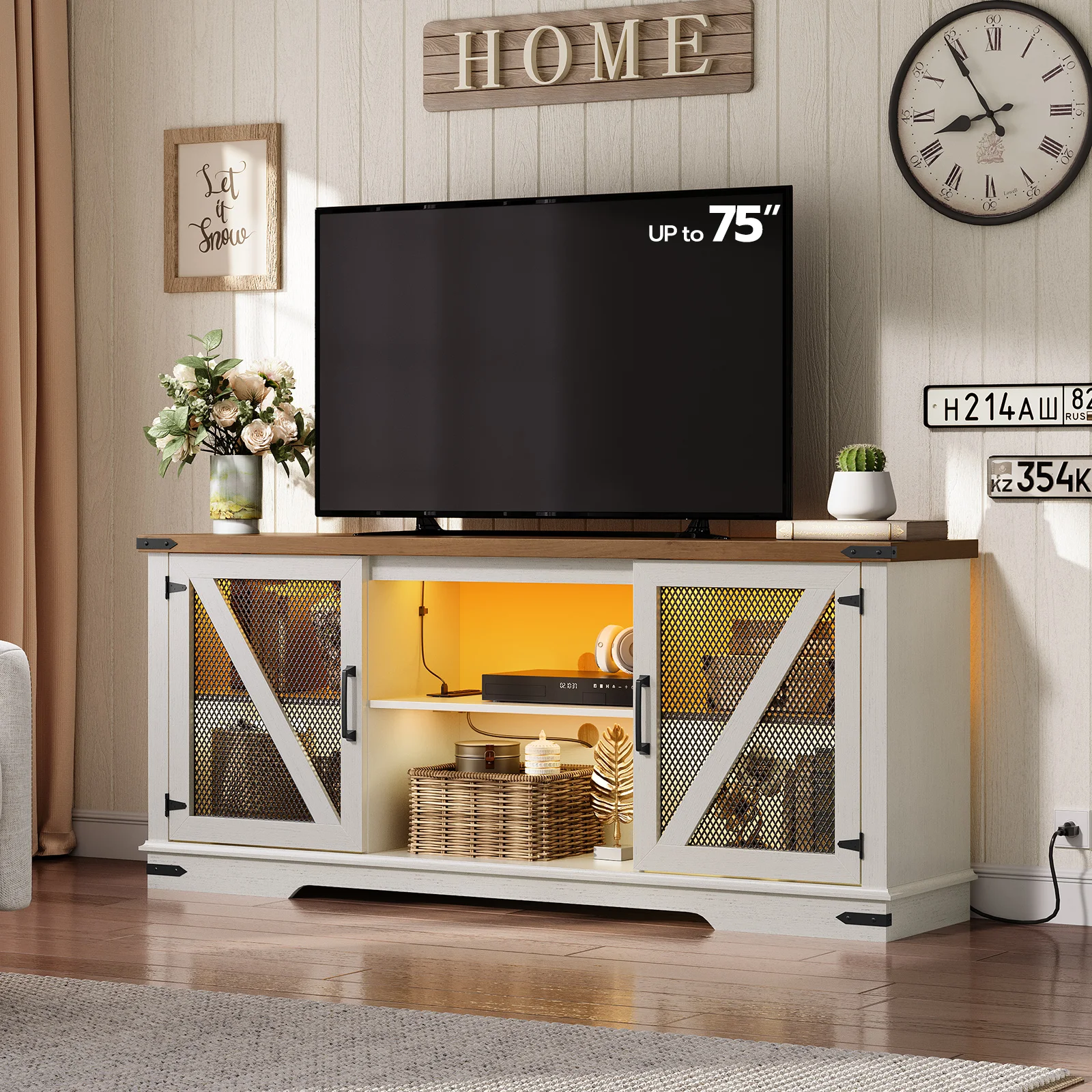 Wholesale TV Console Tables, HOOBRO Brand Media Console Table, Television Unit Media Entertainment Center Console Cabinet