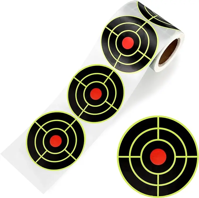 HONGSHAN OEM ODM Custom LOGO 3 Inch Other Size Self-Adhesive Roll Stickers Label Spatter Shooting Targets