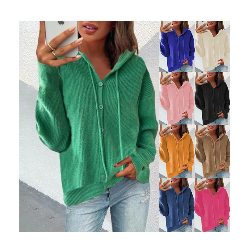 Autumn Winter Spring Wholesale Ladies Sweaters With Hoodies Korean Cardigan Hoodie Jacket And Hoodies For Women Wholesale