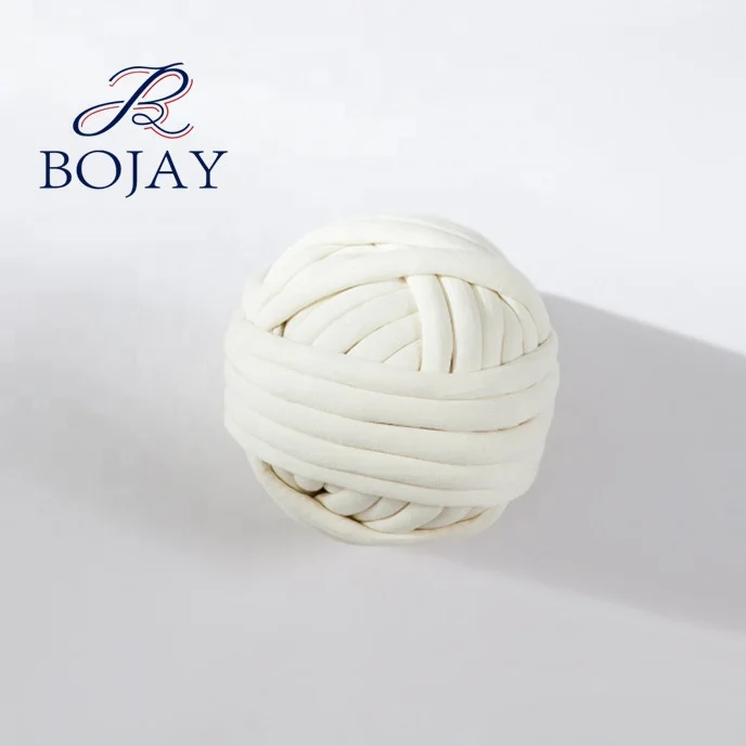 100% Cotton Machine Washable Roving Poly Fiber Filled Tube Braid Hand Knitting  Yarn Tube Braid Yarn