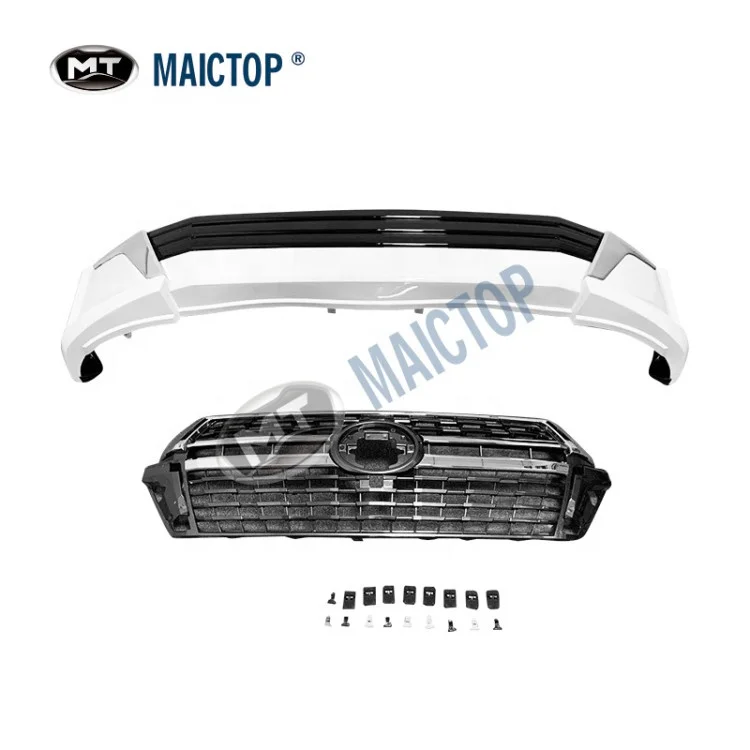 Maictop Auto parts 2021 Body Kit for Land Cruiser FJ200 LC200 Front Bumper Grille Mud Flap Year 2016-2021