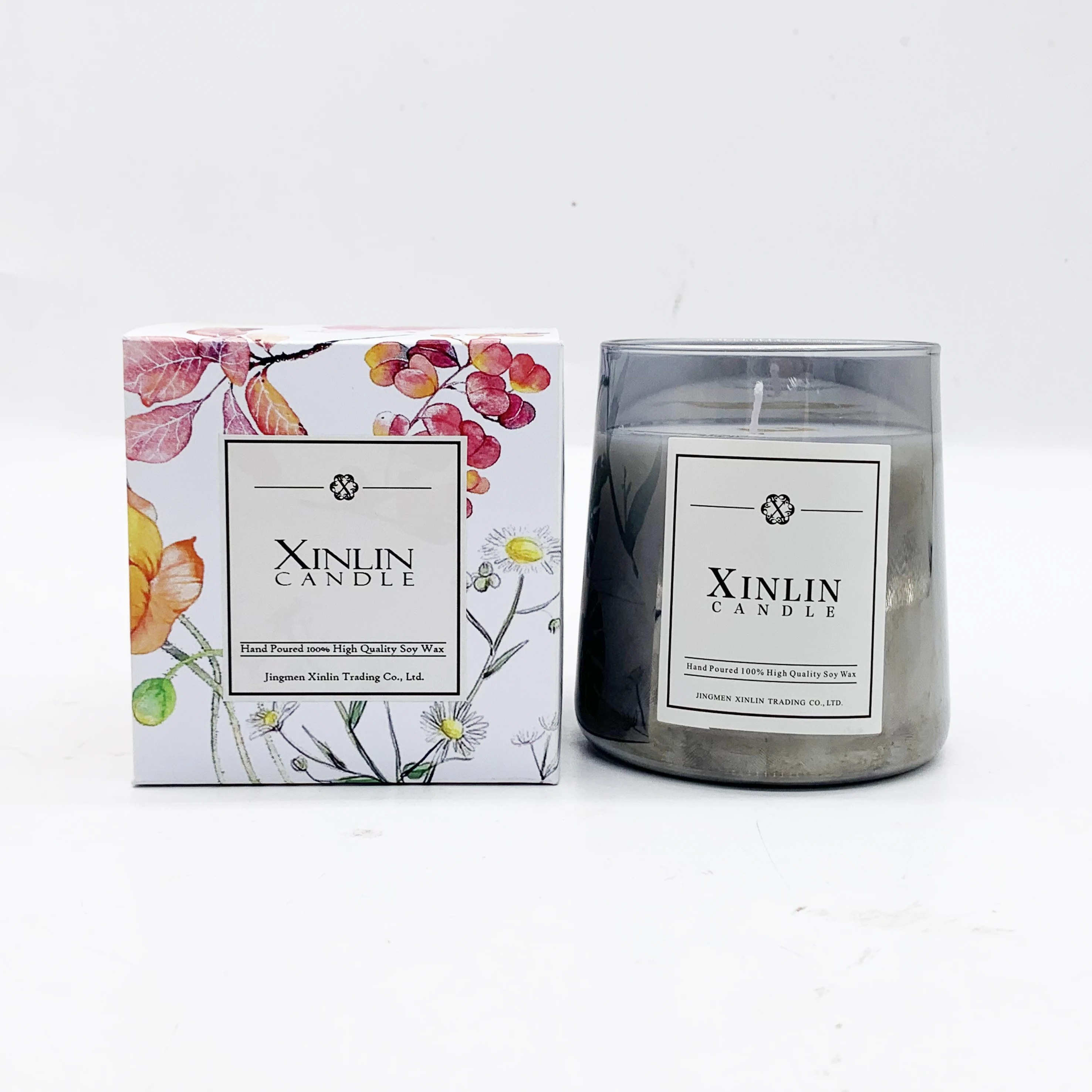 High Quality Home Decor Whiskey Glass Jar Private Label Natural Fragrance Soy Wax Scented Candles