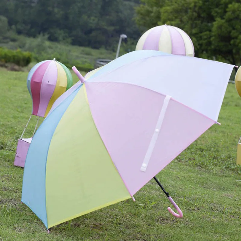 Good quality plastic folding customized antirust Matte outdoors rainbow dome umbrella