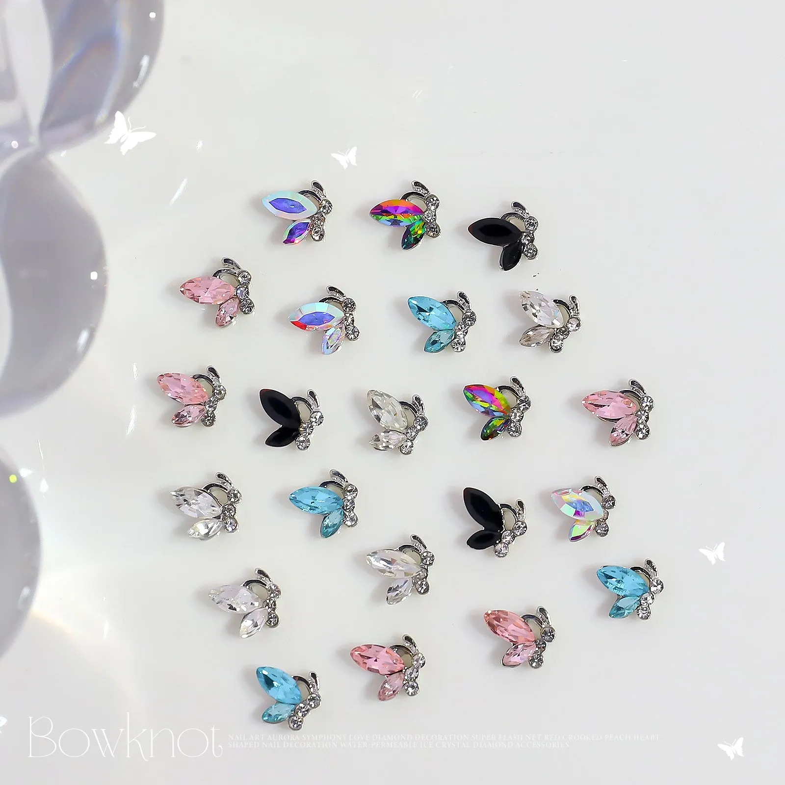 Nail Accessories Mini Crystal Butterfly Nail Accessories Decoration