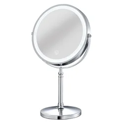 Amazon led magnify vanity mirror with lamp desktop desktop vanity mirror dormitory net red dimming beauty mirror