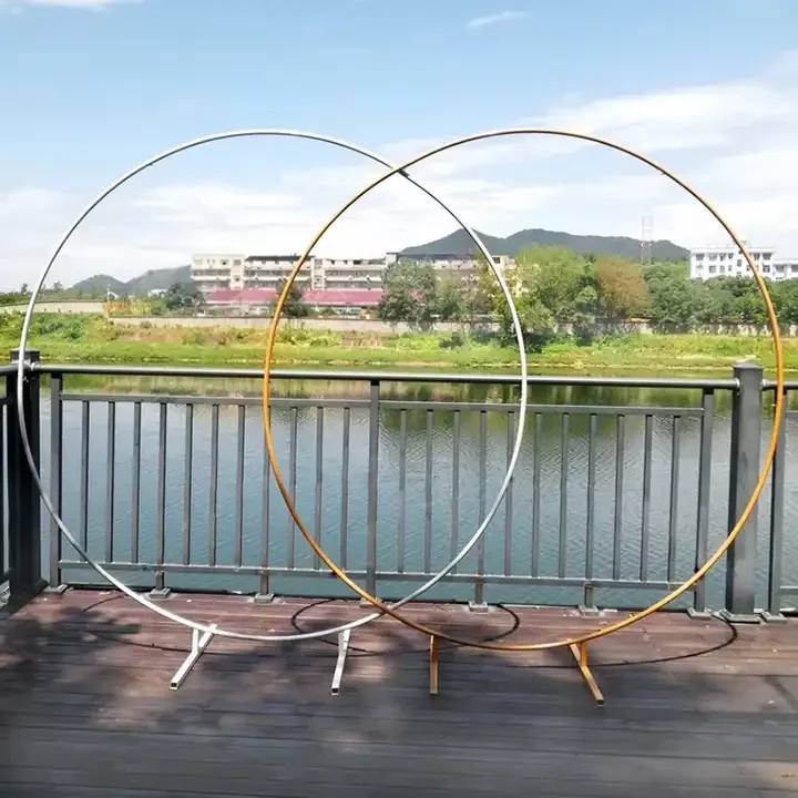 Wholesale Price Round Circle Wedding Arch Stand Balloon Arch Stand Metal Backdrop Photo Booth Background Decoration