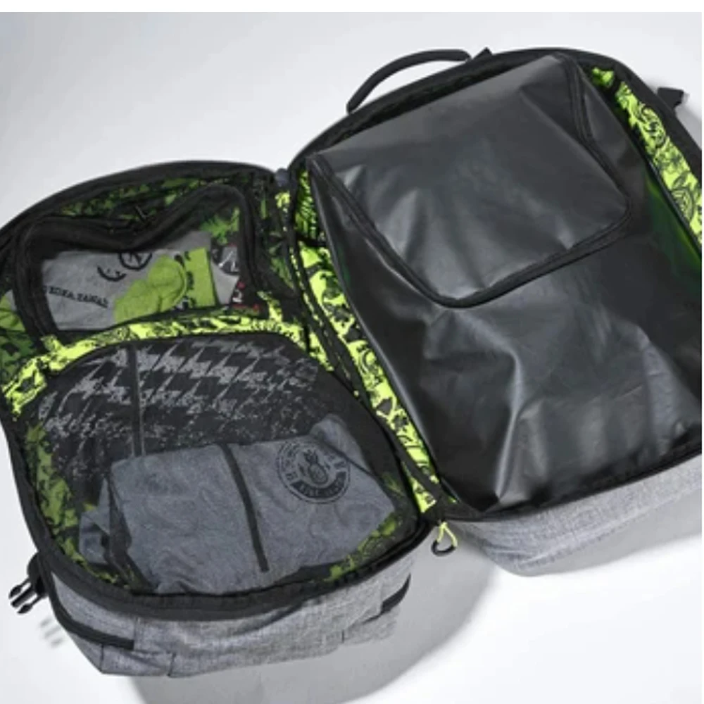 Men Women Canvas Gray Triathlon Transition Bag Gym Bag Sport Backpack