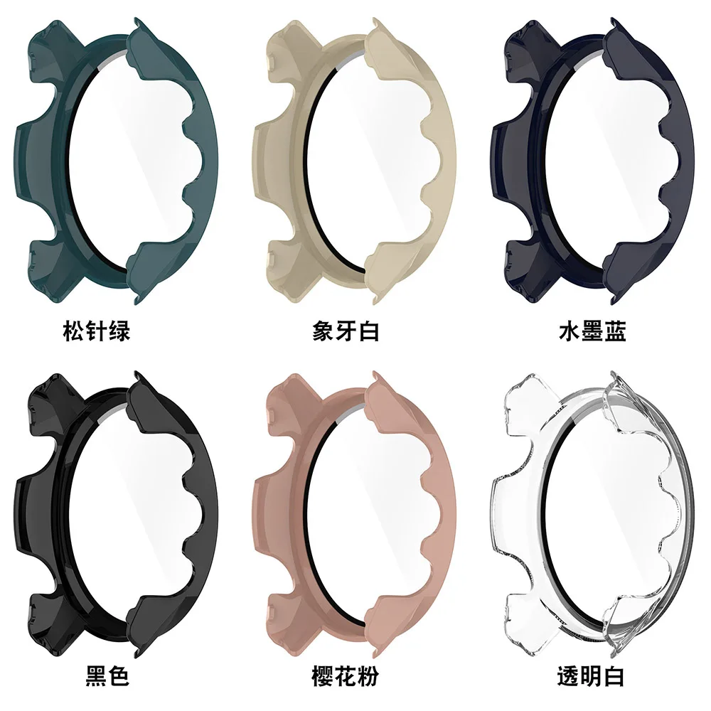 2 in 1 PC Case Cover With Tempered Glass Screen Protector For Garmin Forerunner955 Solar Case Cover