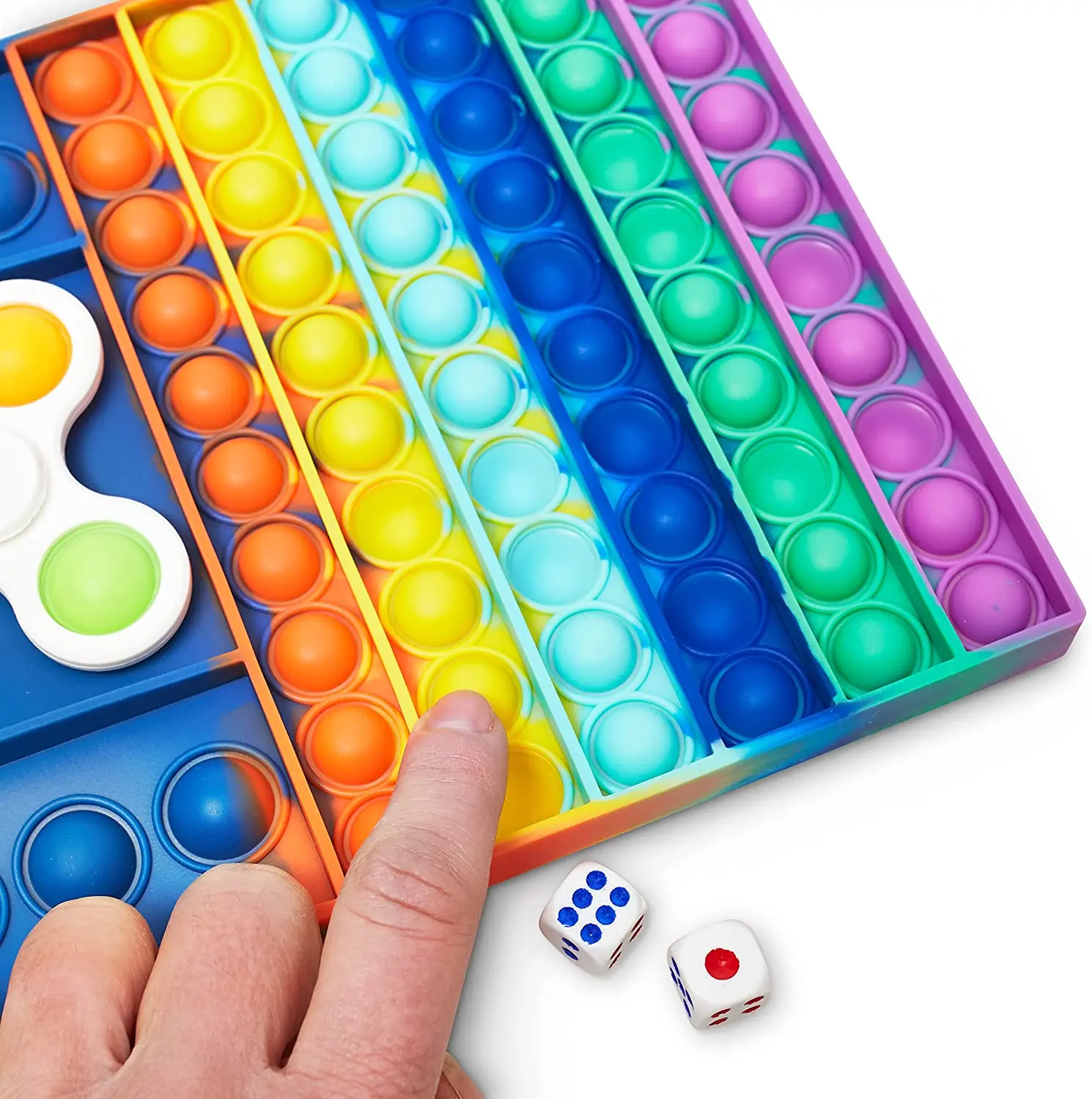 2022 Wholesale Checkerboard poppers game popet puppet children fidget sensory squeeze other hobbies educational toys with dices