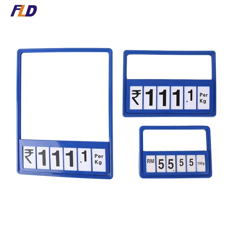 Plastic Flip Numbers Price Tag Supermarket Price Sign Board for Fresh Fruit and Vegetable Display