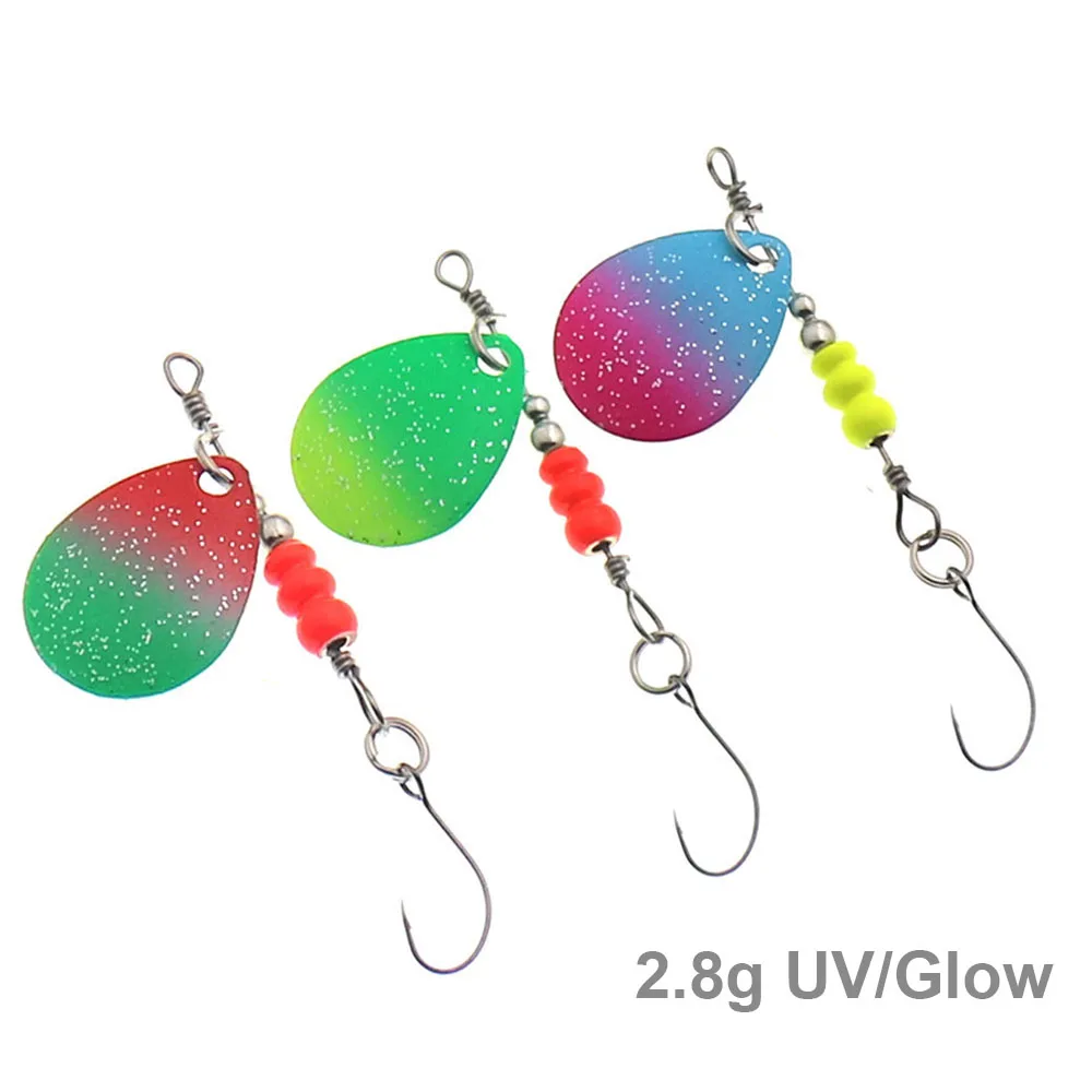 2.8g Spinner Bait Trout Spoon Fishing Spinning Metal Rotating Blade Artificial Bait Perch Pike