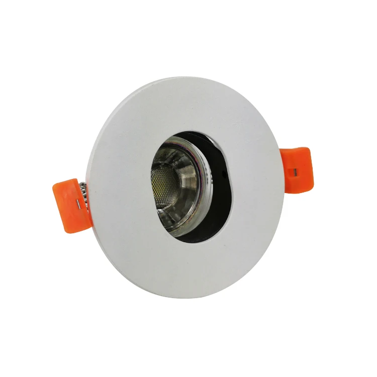 Anti Glare Directional Recessed Black Spotlight Fitting and Frame for MR16 GU10 Lamp