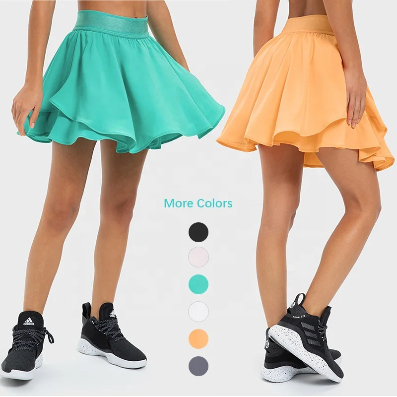ТЕННИСНАЯ СПОРТИВНАЯ ОДЕЖДА с высокой талией, спортивные гольфы с карманами, спортивные шорты для бега, тренировок, плиссированная теннисная юбка для женщин