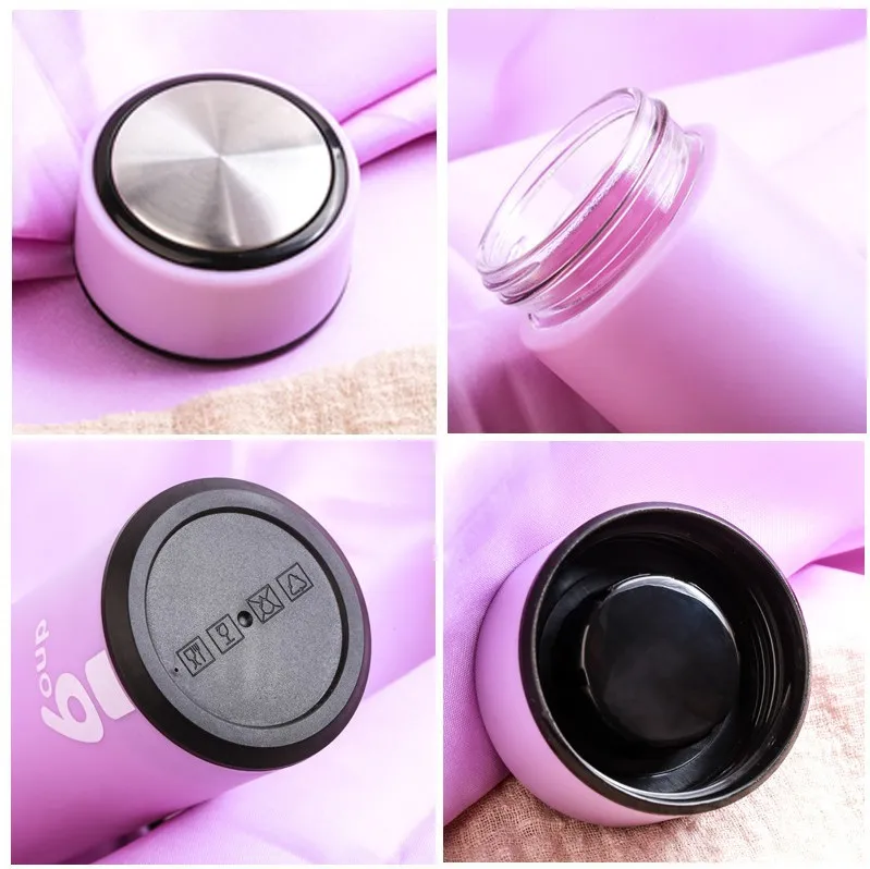 400ml Promotional Nice portable glass double layer glass bottle water glass business cup gift cup