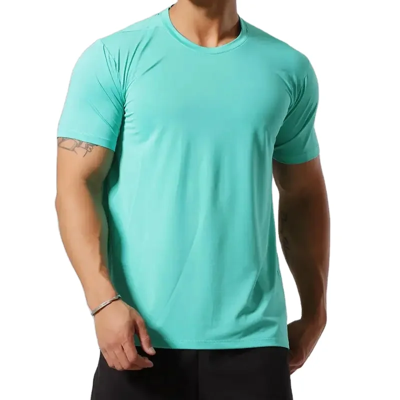 Men 50% Cotton 50% Polyester Plain Blank Tee Shirt Wholesale Custom Logo T shirt Wholesale