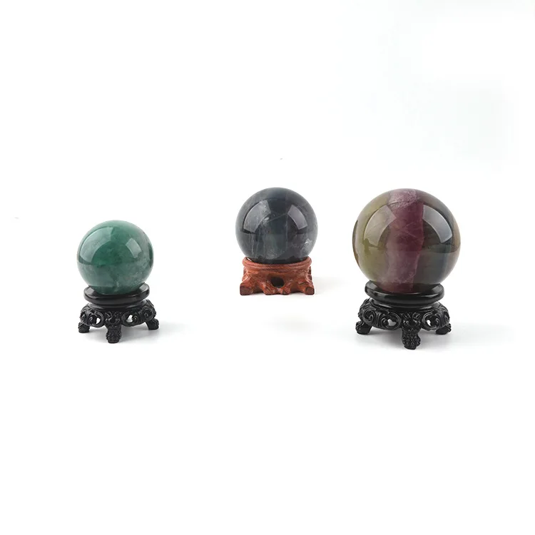 HY Online shop Custom Polished Fluorite Crystal Ball quartz for healing