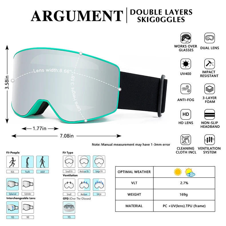 2024 new arrival HX046 womens Spherical Anti-fog Lens snowboard glasses ski googles women custom logo ski goggles