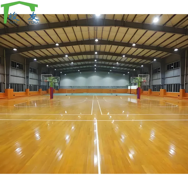 Steel Fabricated Steel Frame Sport Court Hall Basketball Court Gymnasium Indoor Stadium Tennis Sport Hall Construction Building
